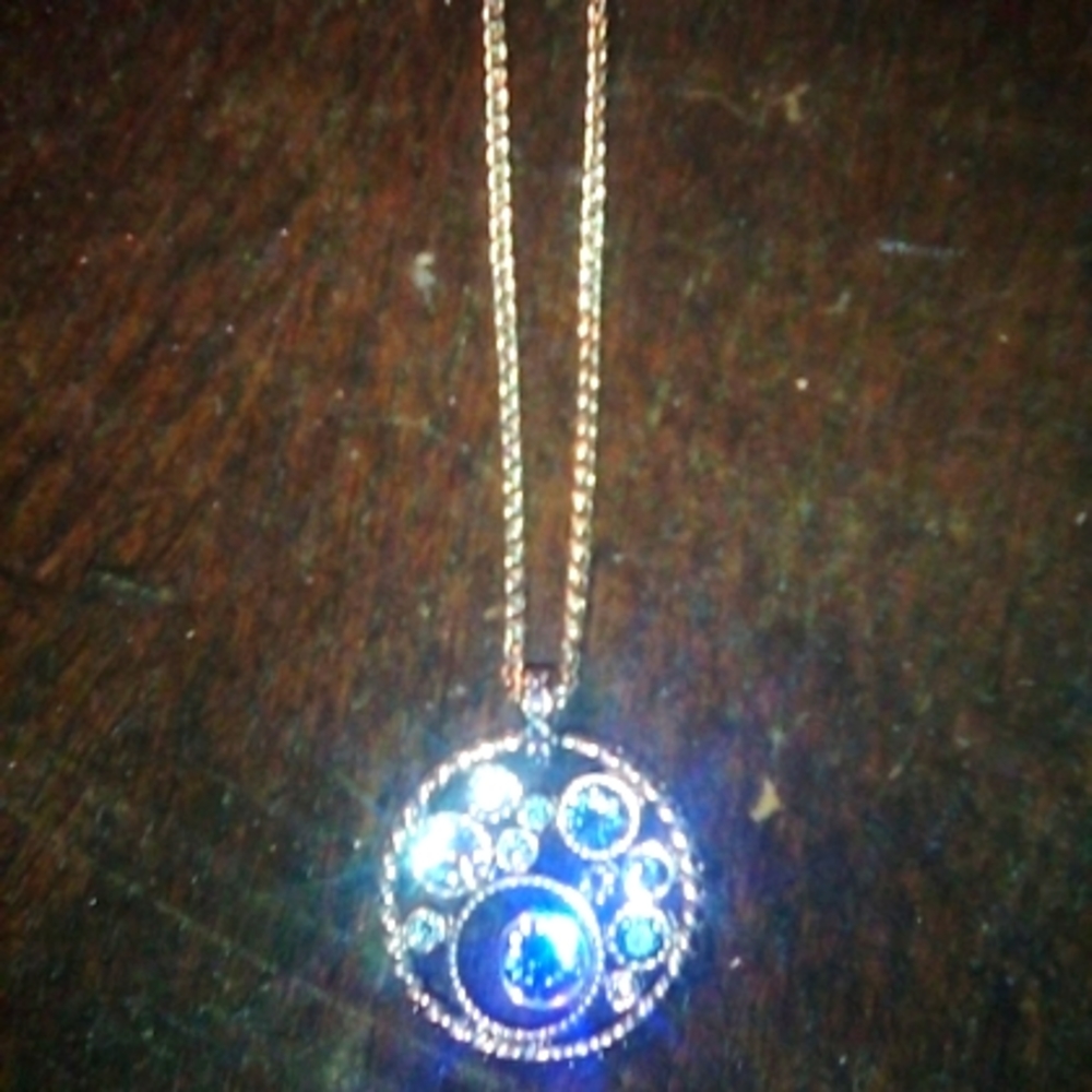 Necklace with blue stones